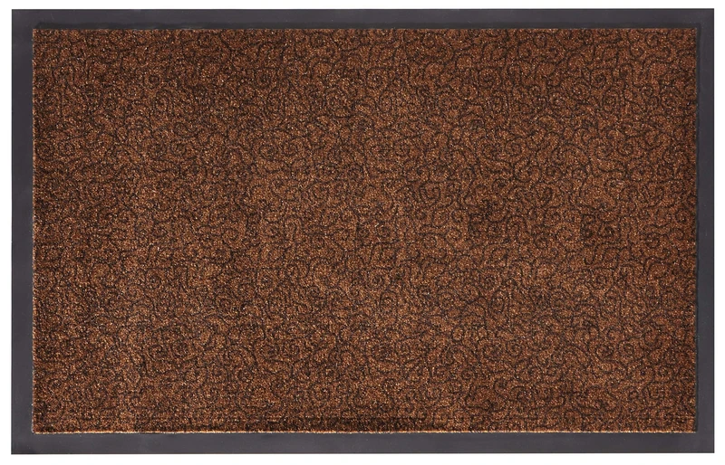 Zala Living Smart Indoor and Outdoor Use, 75 x 120 cm, Door Mat, Dirt Trapper Mat, Plain Door Mat, Washable & Weatherproof, Non-Slip for Entrance Area & Outdoor Use, Brown, Polyamide, 75 x 120 cm