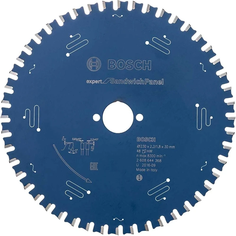 Bosch Accessories 1 x Expert Circular Saw Blade for Sandwich Panel (Sandwich Panels, Saw Blade Diameter 230 x 30 x 2 mm, Teeth 48, Circular Saw Accessories)