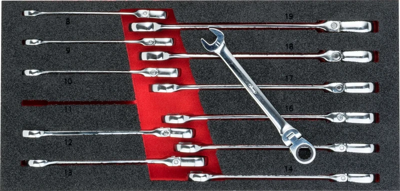 Vigor V5077 Ratcheting Combination Wrench Set