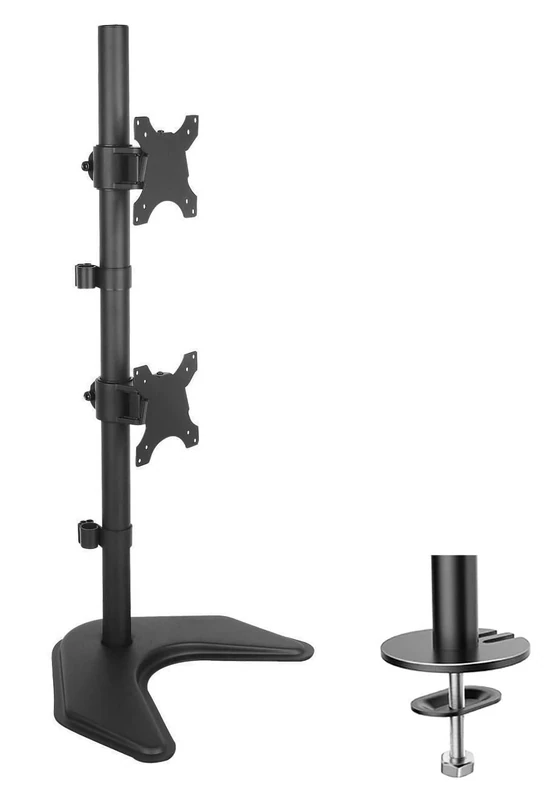 Techly Supporto da Scrivania per 2 Monitor 13-27'' con base