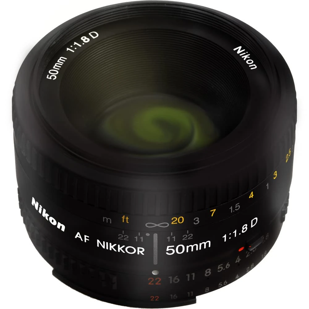 Nikon AF FX NIKKOR 50mm f/1.8D Lens for Nikon DSLR Cameras (Renewed)