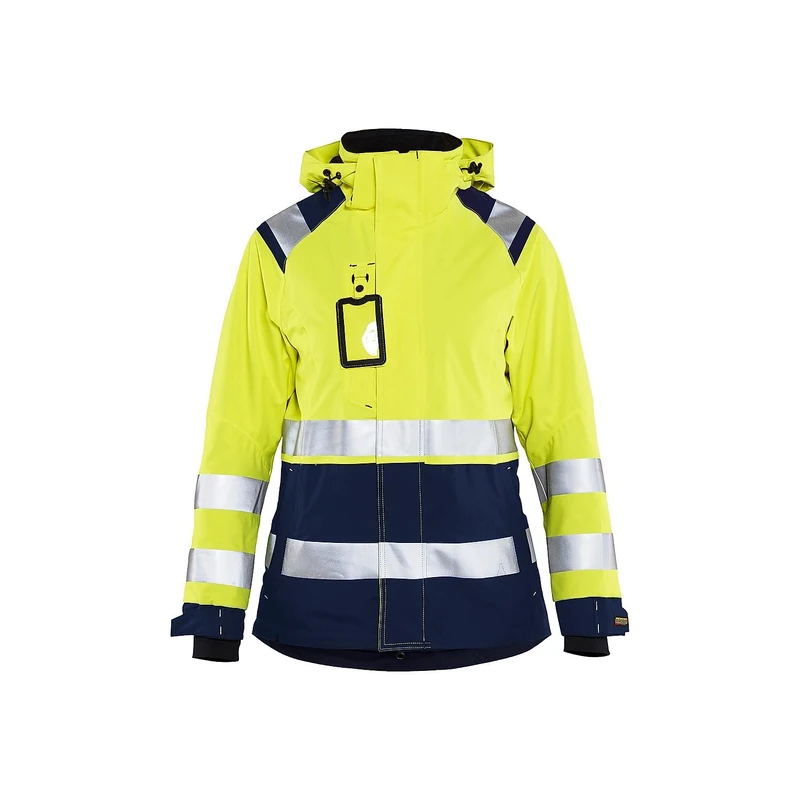Women's High Vis Shell Jacket Yellow/Navy M, M, High Vis Yellow/Navy
