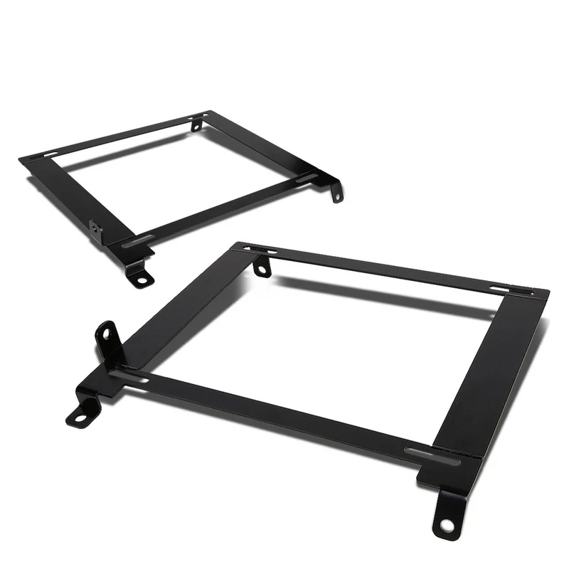 DNA MOTORING SBK-LM-HC01 Pair of Low Mount Racing Bucket Seat Mount Brackets Compatible with 01-05 Civic, Black