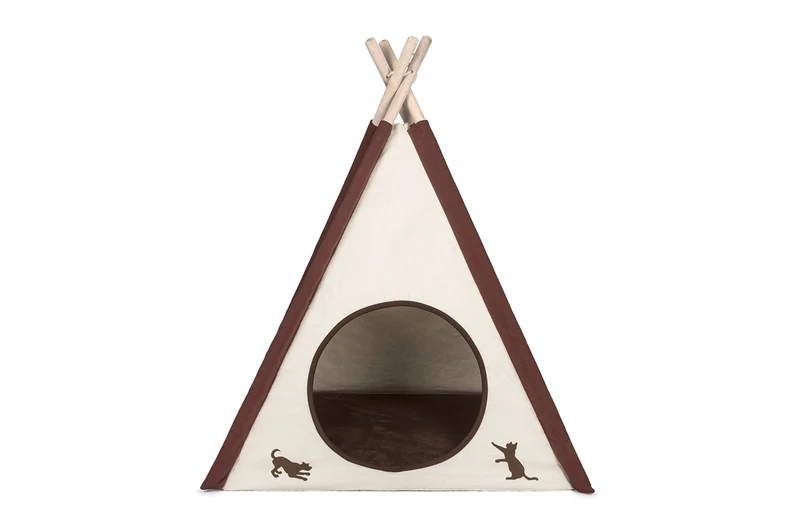 P.L.A.Y. Pet Teepee Tent – Classic Indoor Pet Tent with Cushion – One Size – Easy Assembly, Washable & Safe Materials