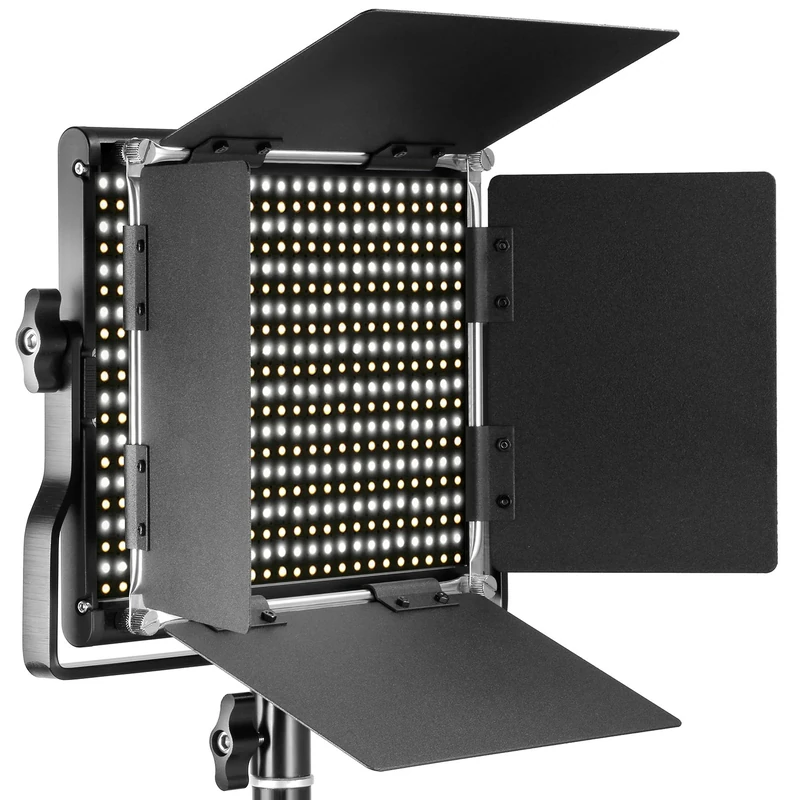 NEEWER Professional Metal Bi-color LED Video Light for Studio, YouTube, Product Photography, Video Shooting, Durable Metal Frame, Dimmable 660 Beads, with U Bracket and Barndoor, 3200-5600K, CRI 96+