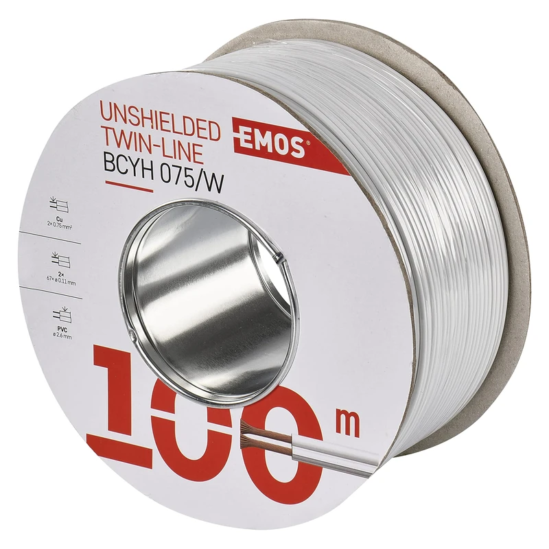 Les Emos Armoured Zweidr Athle Switched 2 x 0.75 mm, 100 Pieces, White, S8271 - Image 1