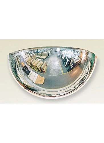 Caledonia Signs 59240 Half Dome Mirror Label, 600 mm Diameter, 180Deg, To View 3 Directions