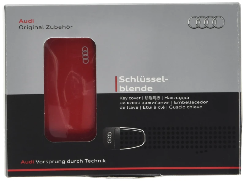 Audi 8 V0071208BZ3 M Key Decorative Panel in Misano Rot