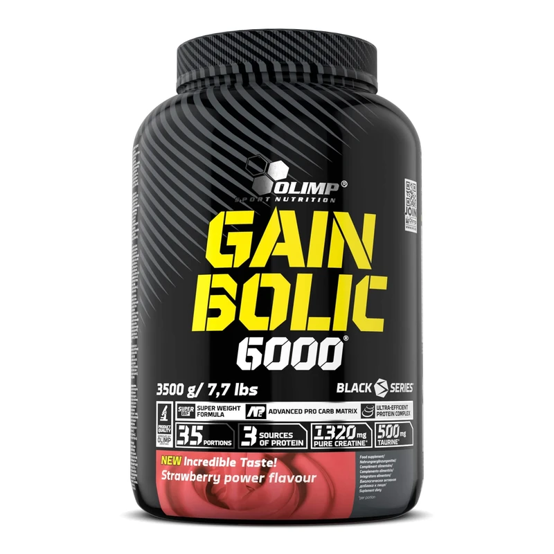 Olimp Labs Gain Bolic 6000 Powder, Strawberry, Flavour, 3.5 kg, Gain Bolic 6000 3.5 kg tub Strawberry