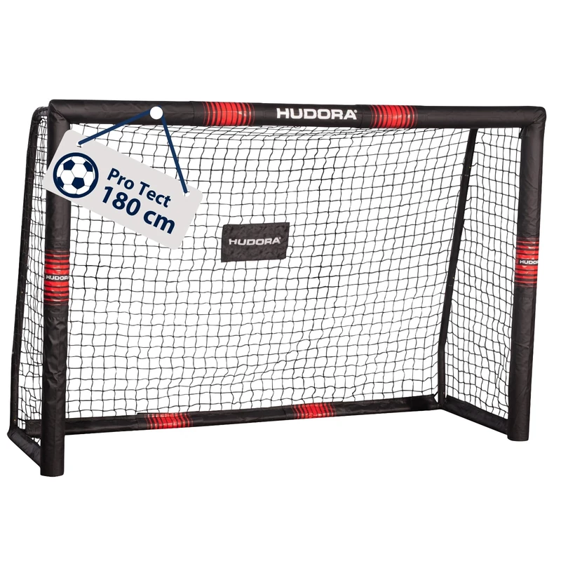 Hudora Pro Tect Soccer Goal - Black/Red, 180 cm