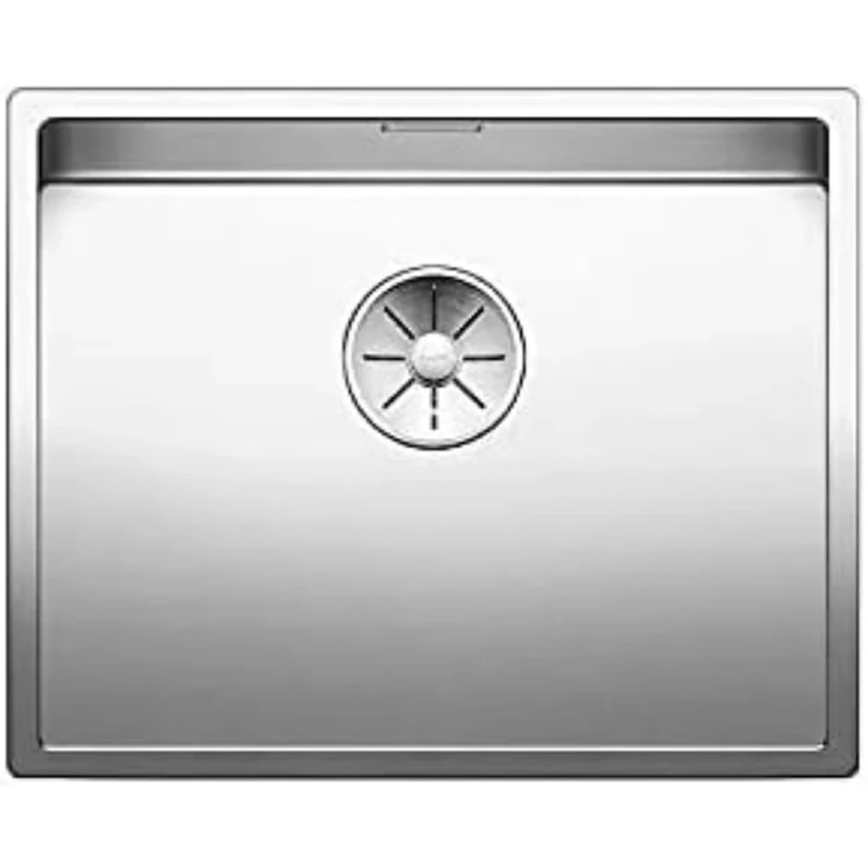 BLANCO CLARON 500-IF Stainless Steel Sink Installation Type: Installation from Top and Flush Surface for 60 cm Wide Base Cabinets Resistant to Scratches Large Basin Volume
