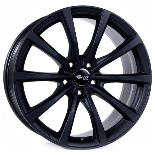 Brock B32 9.5 x 20 ET 52 Bolt Circle 5 x 108 Hub Centering 63.4 580081031, Black-Matt Painted