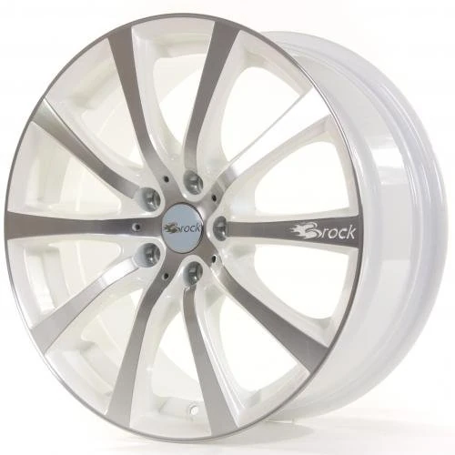 Brock B21 7.5 x 17 ET 45 Bolt Circle 5 x 108 Hub Centering 72.6 580070017, White-Pearl Front-Polished