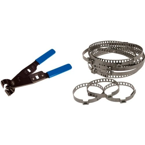 Laser 4136 Cv Boot Clamp Pliers and Jubilee CVK015SS CV Boot Clips Kit, Set of 15