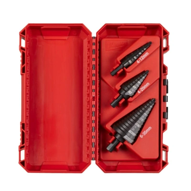 Milwaukee 3PC Step Drill Set (4-12, 4-20, 6-35mm)