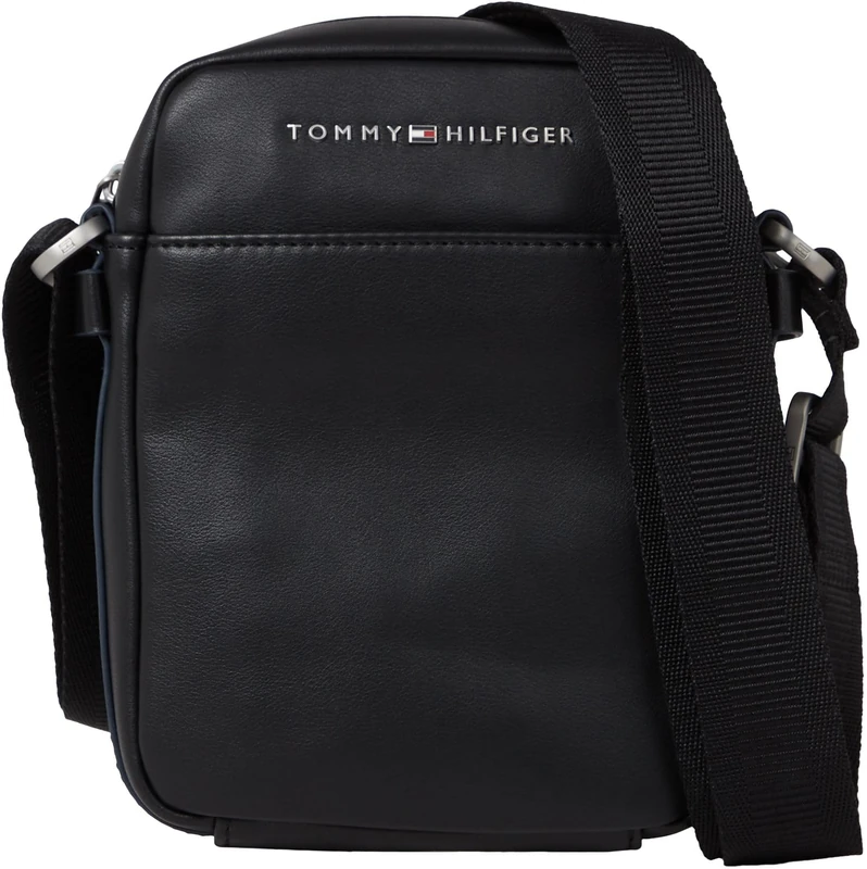 Tommy Hilfiger Men’s TH City Mini Reporter Bag, Black (Black), One Size
