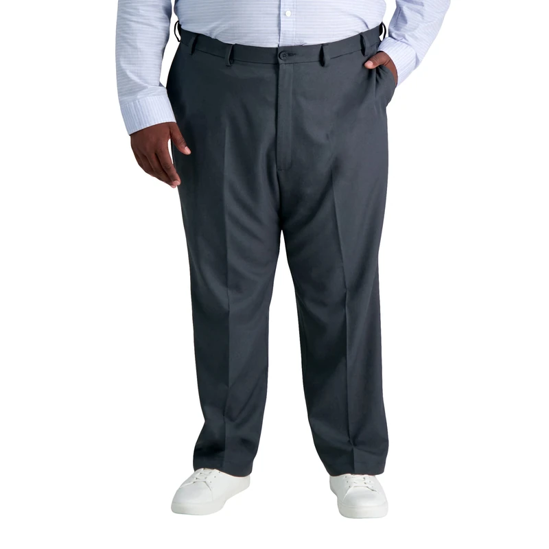 Haggar Men's HC00236 Casual Pants, Charcoal Heather, 38W x 34L