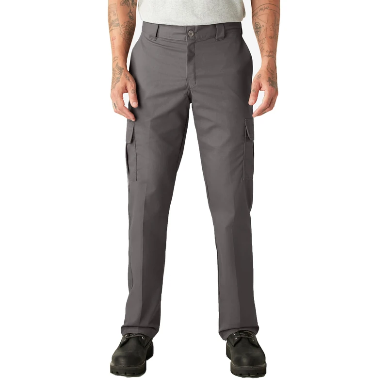 Dickies Men's Flex Regular Fit Cargo Pants, Gravel Gray V1, 42W x 30L