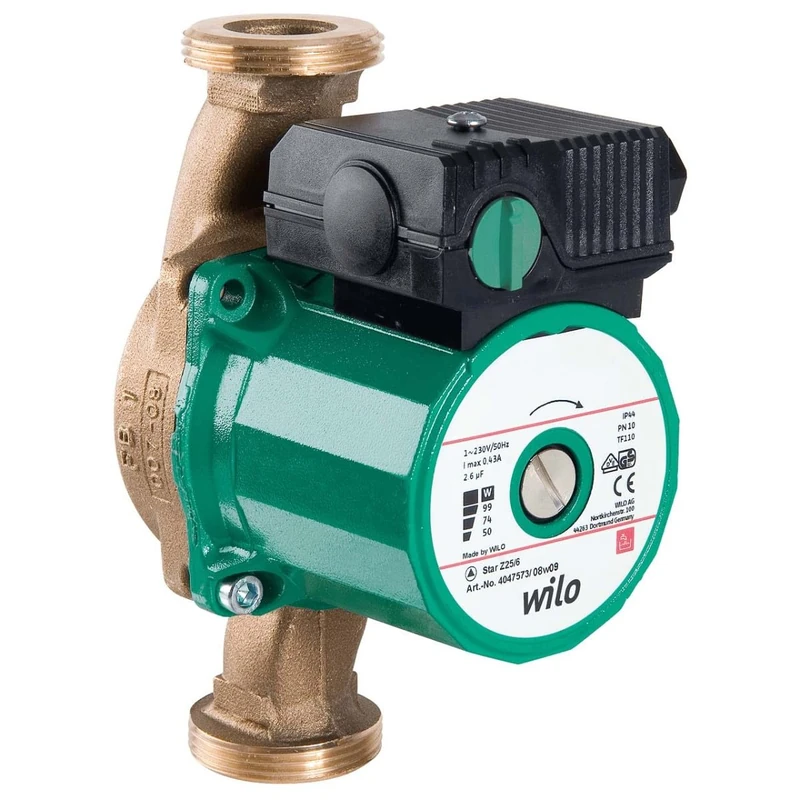 Wilo Star-z - Star-Z-20/4 Sanitary Hot Water Pump 230V Single Phase Connection 3/4"