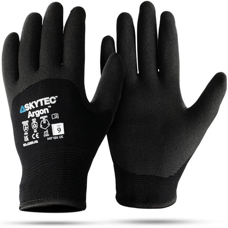 Skytec Thermal Gloves - 1 Pair Heavy-Duty Winter Work Gloves for Men & Women - Lightweight, Argon-Insulated, Cold & Water-Resistant Safety Gloves for Secure Grip - Medium