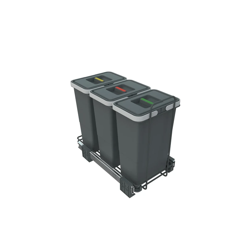 Elletipi PF01 34A3 Removable Differentiated Bin for Base, Grey, 23 x 45 x 36 cm