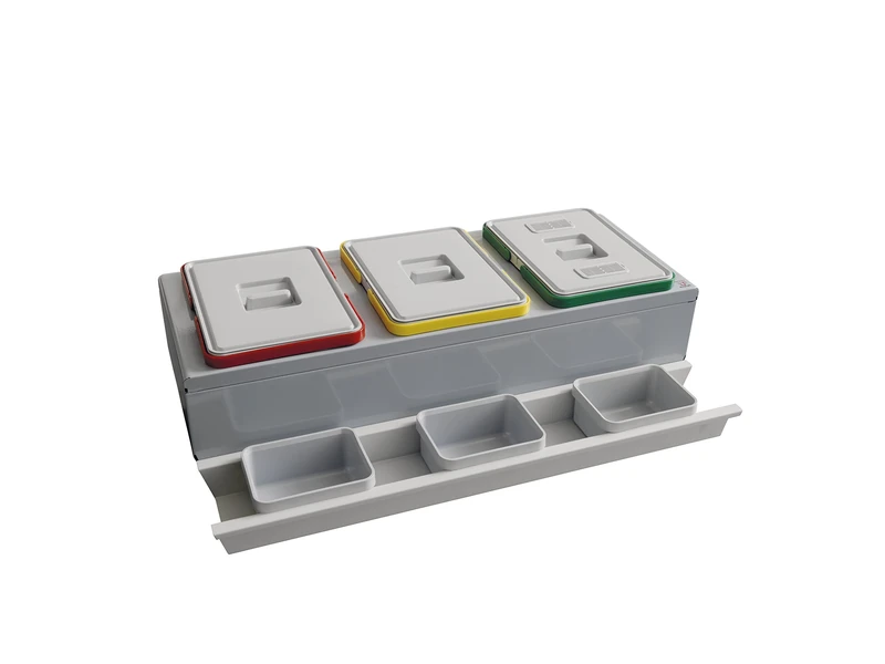 ELLETIPI Compo Evo pbe22 09050 C10 Waste from Drawer, Metal and Plastic, Grey, 81 x 47.2 x 22 cm