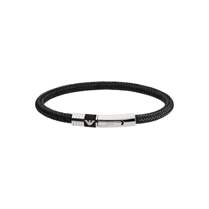 Emporio Armani Bracelet for Men -, Inner length: 190mm black Stainless Steel Bracelet, EGS1624001