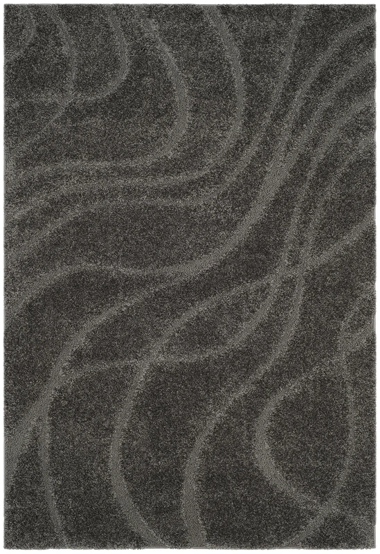 Safavieh Naples Shag Area Rug, Synthetic, Grey, 182 x 274 x 2.54 cm