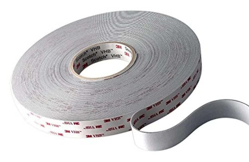 3M 4945 VHB Adhesive Tape, 19 mm x 33 m, 1.1 mm, White, Film Liner, Pack of 6