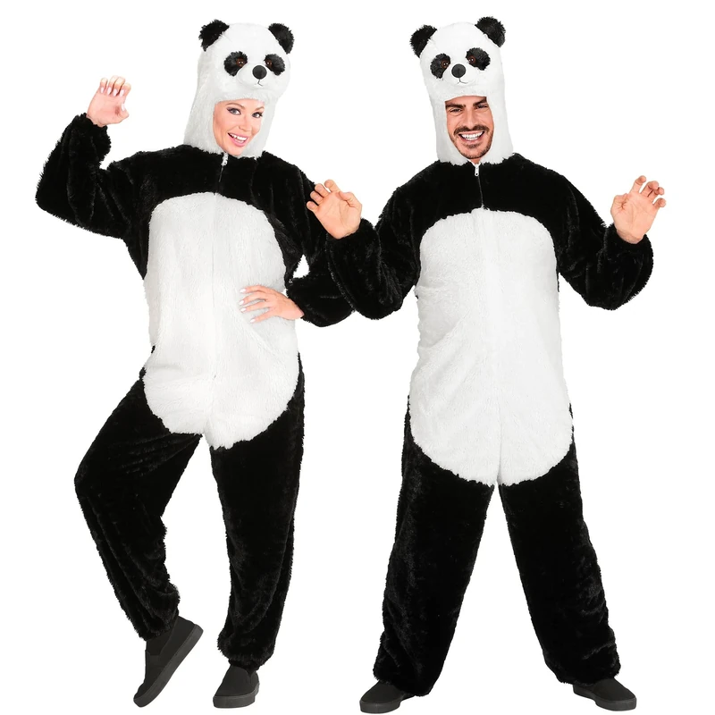 Widmann WDM97119 Panda Costume Plush One Size Black