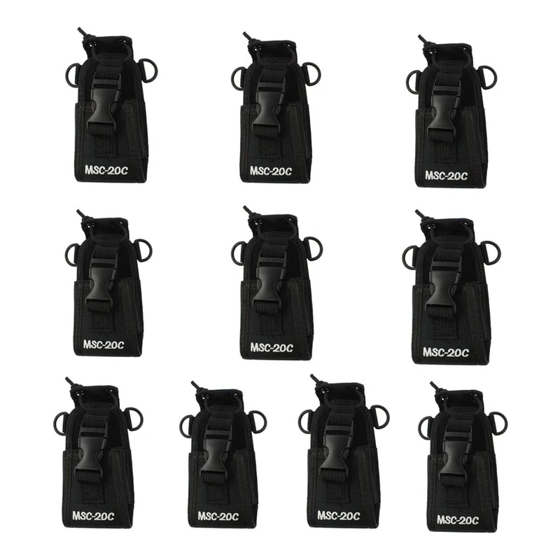 Dreamworth 10-Pack 3in1 Multi-function Universal Pouch Bag Holster Case for GPS Pmr446 Motorola Kenwood Midland Icom Yaesu Two Way Radio Transceiver Walkie Talkie Msc-20C