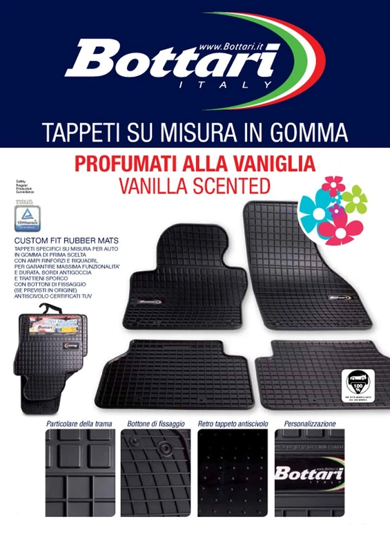 Bottari 39638 Made to Measure Rubber Car Mat Set