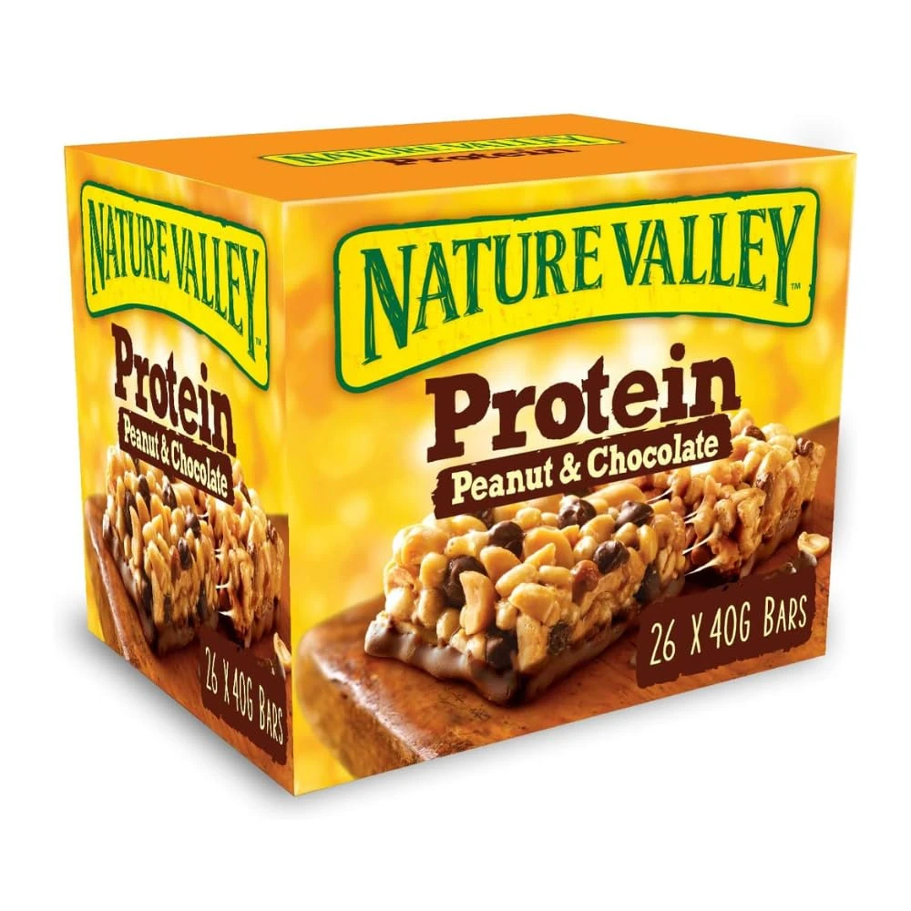 Nature Valley Protein Peanut & Chocolate Gluten Free Cereal Bars, 40 g (Pack of 26 )
