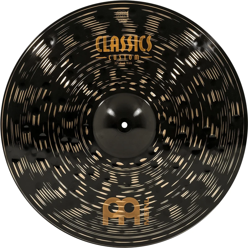 Meinl Cymbals Classics Custom Dark Ride Cymbal 22 inch (Video) for Drum Set (55,88cm) B12 Bronze, Dark Finish, Made in Germany (CC22DAR)