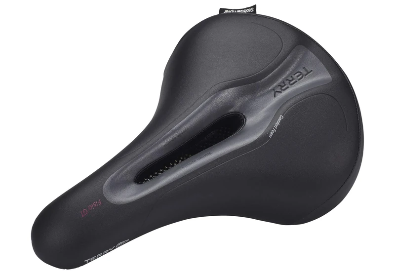 Terry Fisio GT 423 001 62 Women's Saddle with Light FeC Steel Frame and DuraLux Microfibre Outer Material in Black, Seat Width: 9 cm - 12 cm - Image 1
