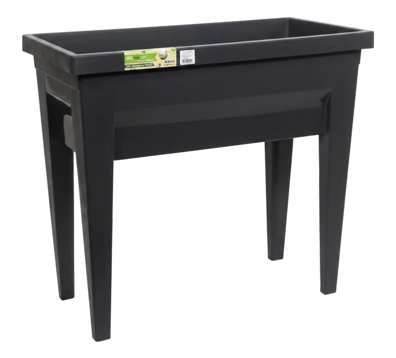 EDA Plastiques Urban Garden Container, Végétale City, 13923 BR, T CX4 76 x 38.5 x 68 cm