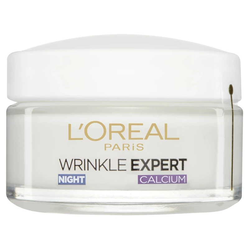 L’Oréal Paris Wrinkle Expert Anti-Wrinkle 55+ Night Cream, Moisturiser works Overnight to Reduce Wrinkle Appearance, Moisturise, Firm Skin & Redefine Contours, formulated with Calcium, 50ml