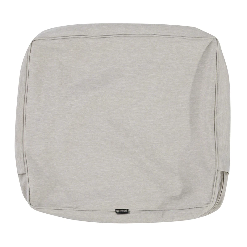 Classic Accessories Montlake FadeSafe Patio Lounge Back Cushion Slip Cover,4" Thick,Heavy Duty Outdoor Patio Cushion with Water Resistant Backing, Heather Grey, 25" Wx22 Hx4 T (60-063-011001-RT)