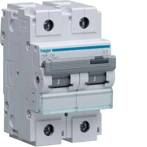 Hager Systems HMF290 Magnetic Automatic Switch Series HM, 2P, 100A, Curve C, 10Ka