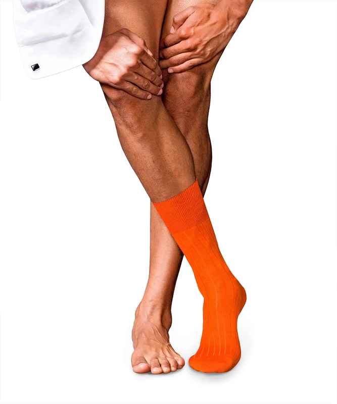 FALKE Men's No. 2 M So Cashmere Plain 1 Pair Socks, Orange Red Clay 8095, 7-8