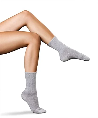 FALKE Women's No. 1 W So Cashmere Plain 1 Pair Socks, Grey Marengo 3391, 7-8