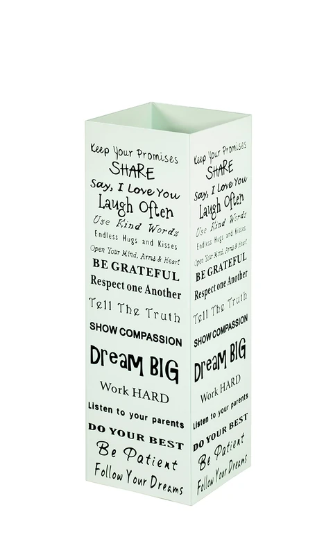 HAKU Umbrella Stand White, Metal - Dim.: W 16 cm X H 48 cm X D 16 cm, Style: Modern