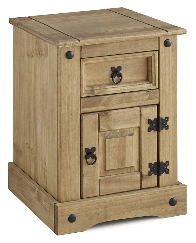 Seconique Corona Petite Bedside in Distressed Waxed Pine