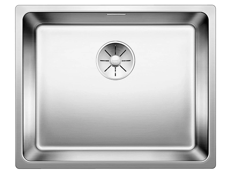 BLANCO ANDANO 500-IF Stainless Steel Sink Installation Type: Installation from Top and Flush Surface for 60 cm Wide Base Cabinets Resistant to Scratches Large Basin Volume