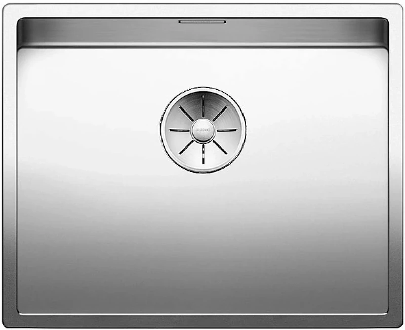 BLANCO CLARON 500-U | Stainless steel sink | Installation type: undermount installation | For 60 cm wide base cabinets | Resistant to scratches | Spacious bowl volume for optimum use | [54x44x19.9 cm]