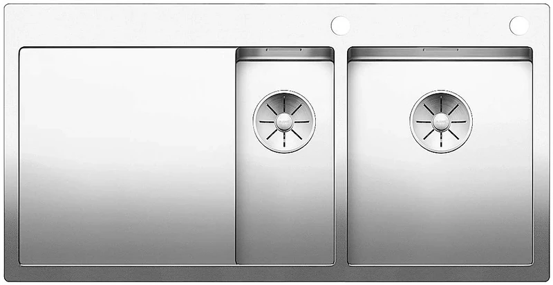 BLANCO CLARON 6 S-IF | Stainless Steel | Installation Type: Installation from Top & Flush | Main Basin Right | for 60 cm Wide Base Cabinets | Resistant to Scratches