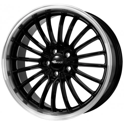 Brock B24GP 9 x 20 ET 30 Bolt Circle 5 x 112 Hub Centering 66.6 580070704, Black Horn-Polished