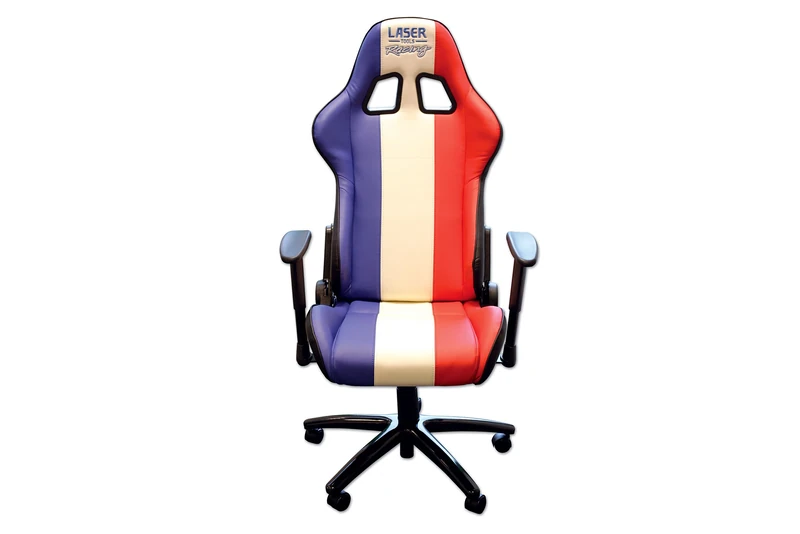 Laser 6656 Laser Tools Racing Chair - Red, White & Blue