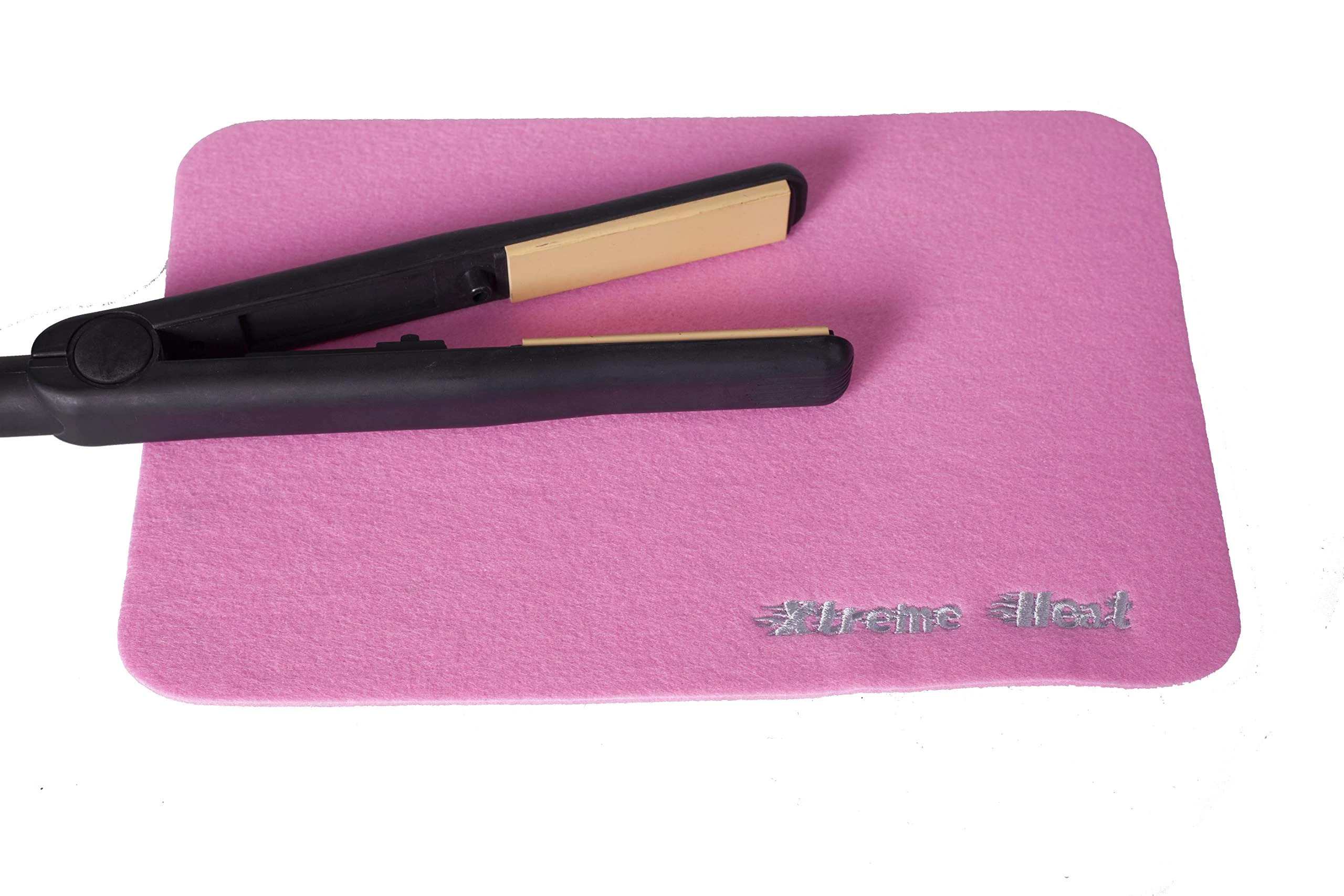 Extreme Heat Protection Safety Flat Mat for GHD Hair Straighteners and Tongs etc (Pink)