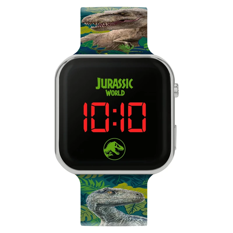 Jurassic World LED Watch - JRW4100 Printed Green Strap - Image 1